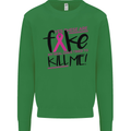 Breast Cancer Awareness Fake Boobs Mens Sweatshirt Jumper Irish Green