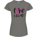 Breast Cancer Awareness Fake Boobs Womens Petite Cut T-Shirt Charcoal