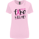 Breast Cancer Awareness Fake Boobs Womens Wider Cut T-Shirt Light Pink