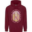 Breast Cancer Awareness Fights Alone Childrens Kids Hoodie Maroon