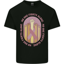 Breast Cancer Awareness Fights Alone Kids T-Shirt Childrens Black