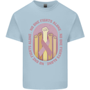 Breast Cancer Awareness Fights Alone Kids T-Shirt Childrens Light Blue