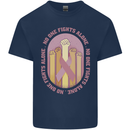 Breast Cancer Awareness Fights Alone Kids T-Shirt Childrens Navy Blue