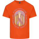 Breast Cancer Awareness Fights Alone Kids T-Shirt Childrens Orange