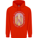 Breast Cancer Awareness Fights Alone Mens 80% Cotton Hoodie Bright Red