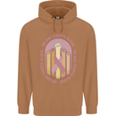 Breast Cancer Awareness Fights Alone Mens 80% Cotton Hoodie Caramel Latte