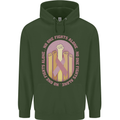 Breast Cancer Awareness Fights Alone Mens 80% Cotton Hoodie Forest Green