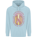 Breast Cancer Awareness Fights Alone Mens 80% Cotton Hoodie Light Blue