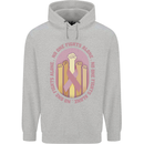 Breast Cancer Awareness Fights Alone Mens 80% Cotton Hoodie Sports Grey