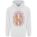 Breast Cancer Awareness Fights Alone Mens 80% Cotton Hoodie White