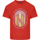 Breast Cancer Awareness Fights Alone Mens Cotton T-Shirt Tee Top Red