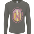 Breast Cancer Awareness Fights Alone Mens Long Sleeve T-Shirt Charcoal
