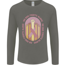 Breast Cancer Awareness Fights Alone Mens Long Sleeve T-Shirt Charcoal