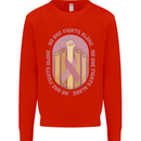 Breast Cancer Awareness Fights Alone Mens Sweatshirt Jumper Bright Red