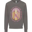 Breast Cancer Awareness Fights Alone Mens Sweatshirt Jumper Charcoal