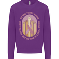 Breast Cancer Awareness Fights Alone Mens Sweatshirt Jumper Purple
