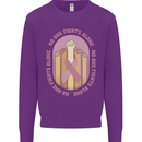 Breast Cancer Awareness Fights Alone Mens Sweatshirt Jumper Purple