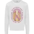 Breast Cancer Awareness Fights Alone Mens Sweatshirt Jumper White