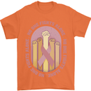 Breast Cancer Awareness Fights Alone Mens T-Shirt 100% Cotton Orange