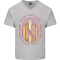 Breast Cancer Awareness Fights Alone Mens V-Neck Cotton T-Shirt Sports Grey
