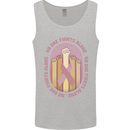 Breast Cancer Awareness Fights Alone Mens Vest Tank Top Sports Grey