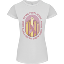 Breast Cancer Awareness Fights Alone Womens Petite Cut T-Shirt White