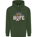Breast Cancer Awareness Hope Childrens Kids Hoodie Forest Green