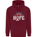 Breast Cancer Awareness Hope Childrens Kids Hoodie Maroon