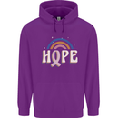 Breast Cancer Awareness Hope Childrens Kids Hoodie Purple