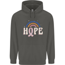 Breast Cancer Awareness Hope Childrens Kids Hoodie Storm Grey