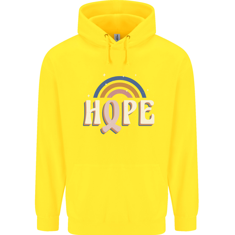 Breast Cancer Awareness Hope Childrens Kids Hoodie Yellow