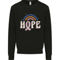 Breast Cancer Awareness Hope Kids Sweatshirt Jumper Black