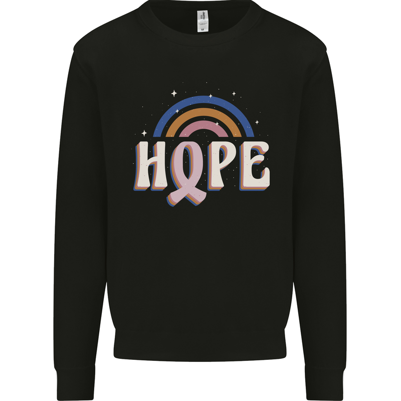 Breast Cancer Awareness Hope Kids Sweatshirt Jumper Black