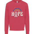 Breast Cancer Awareness Hope Kids Sweatshirt Jumper Heliconia