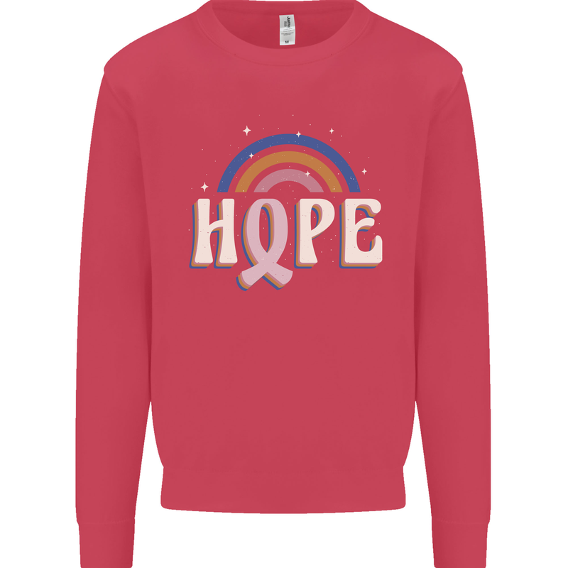 Breast Cancer Awareness Hope Kids Sweatshirt Jumper Heliconia