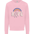 Breast Cancer Awareness Hope Kids Sweatshirt Jumper Light Pink