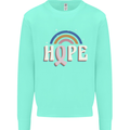 Breast Cancer Awareness Hope Kids Sweatshirt Jumper Peppermint
