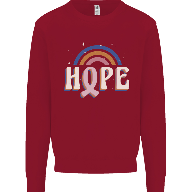 Breast Cancer Awareness Hope Kids Sweatshirt Jumper Red