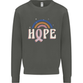 Breast Cancer Awareness Hope Kids Sweatshirt Jumper Storm Grey