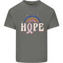 Breast Cancer Awareness Hope Kids T-Shirt Childrens Charcoal