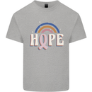 Breast Cancer Awareness Hope Kids T-Shirt Childrens Sports Grey