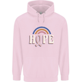 Breast Cancer Awareness Hope Mens 80% Cotton Hoodie Light Pink