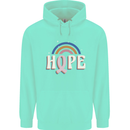 Breast Cancer Awareness Hope Mens 80% Cotton Hoodie Peppermint