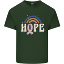 Breast Cancer Awareness Hope Mens Cotton T-Shirt Tee Top Forest Green