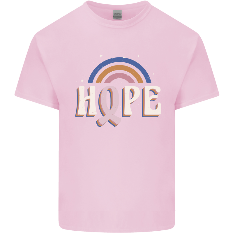 Breast Cancer Awareness Hope Mens Cotton T-Shirt Tee Top Light Pink