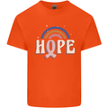 Breast Cancer Awareness Hope Mens Cotton T-Shirt Tee Top Orange