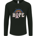 Breast Cancer Awareness Hope Mens Long Sleeve T-Shirt Black