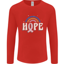 Breast Cancer Awareness Hope Mens Long Sleeve T-Shirt Red