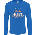 Breast Cancer Awareness Hope Mens Long Sleeve T-Shirt Royal Blue
