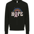 Breast Cancer Awareness Hope Mens Sweatshirt Jumper Black